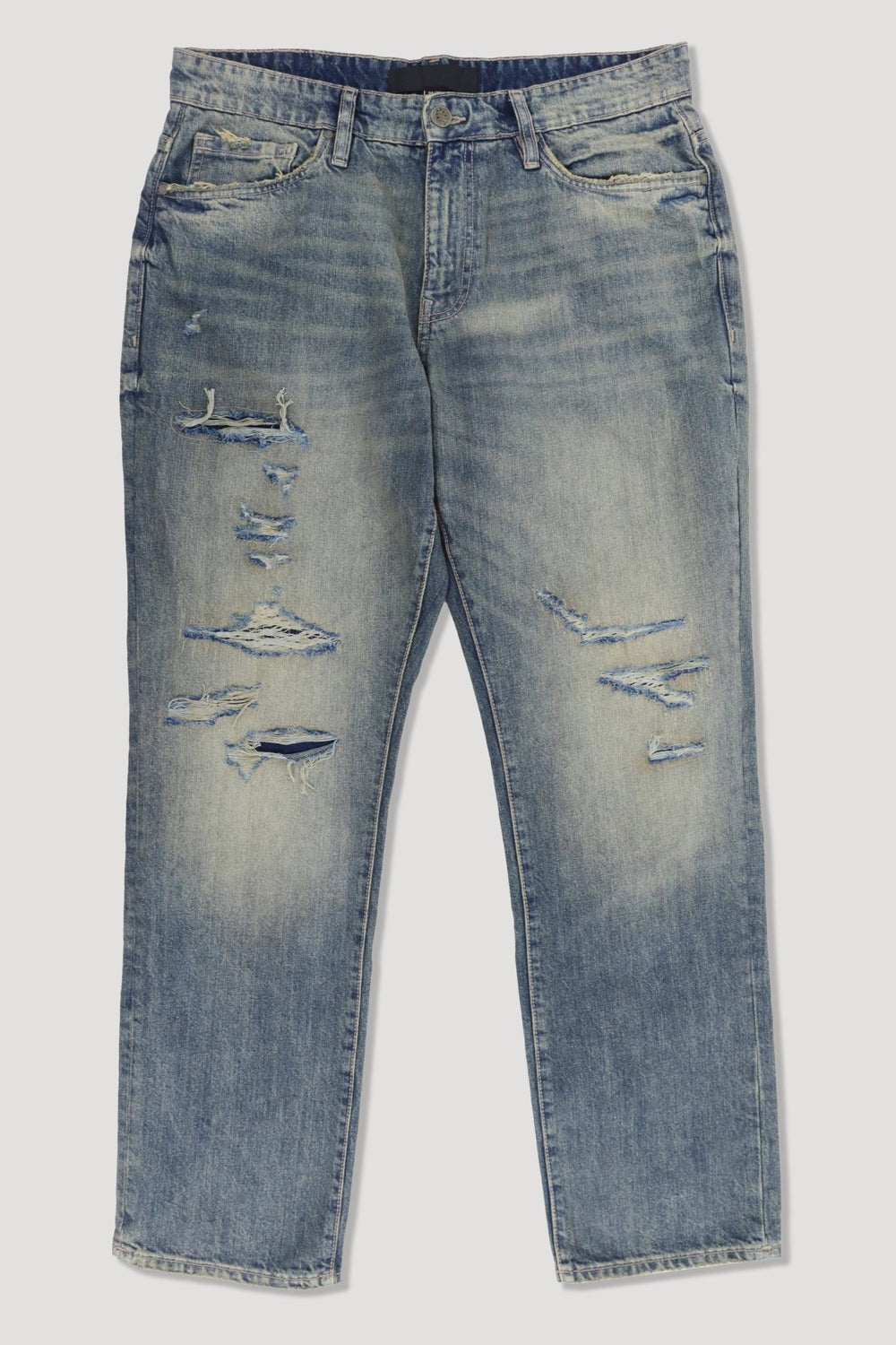 Light Shreds Relaxed Fit Denim (Vintage) (JA2131) - Zamage
