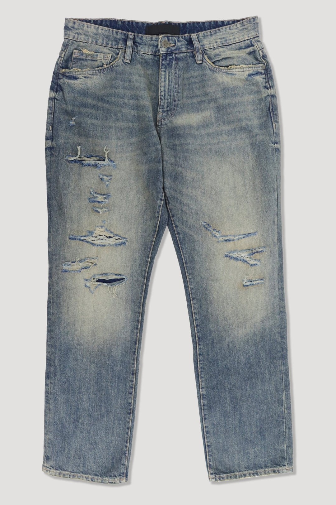 Light Shreds Relaxed Fit Denim (Vintage) (JA2131) - Zamage