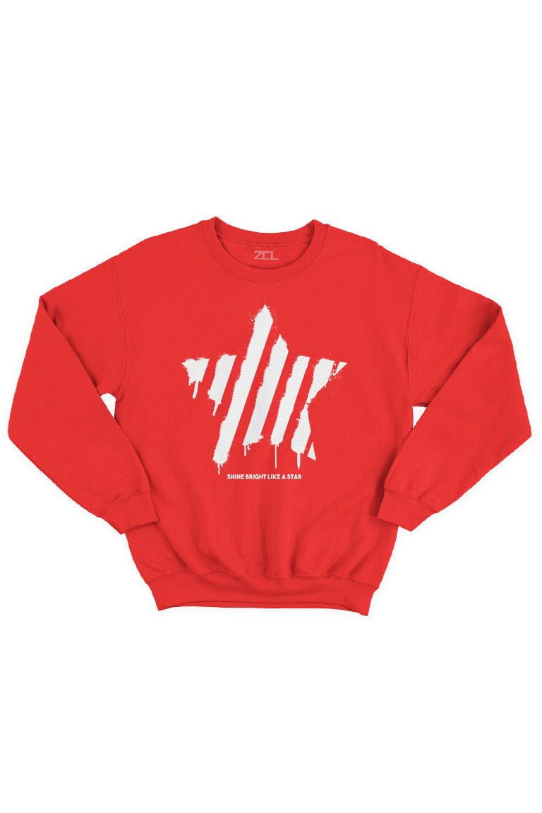 Like A Star Crewneck Sweatshirt (White Logo) - Zamage