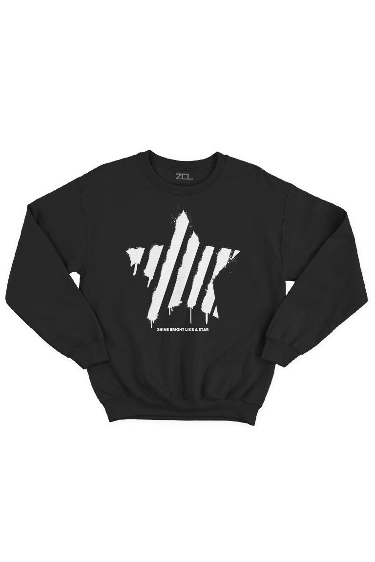 Like A Star Crewneck Sweatshirt (White Logo) - Zamage