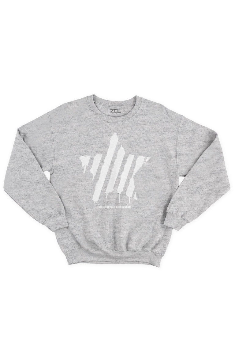 Like A Star Crewneck Sweatshirt (White Logo) - Zamage