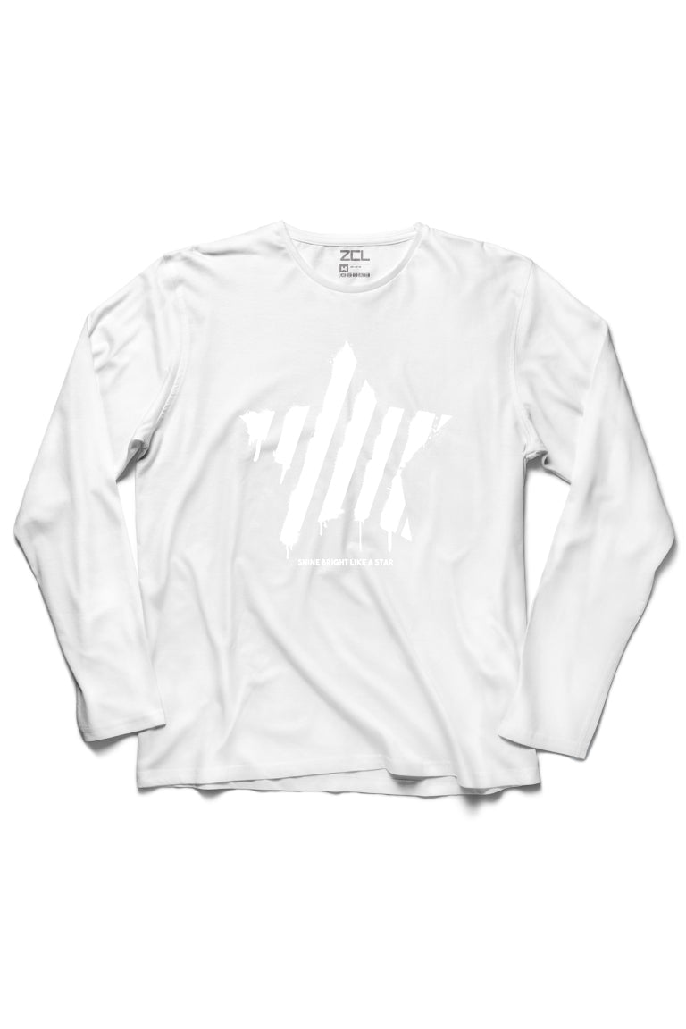 Like A Star Long Sleeve Tee (White Logo) - Zamage