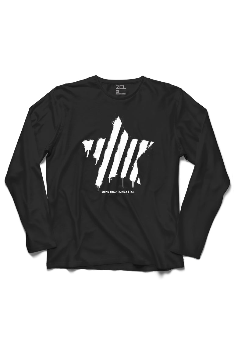 Like A Star Long Sleeve Tee (White Logo) - Zamage