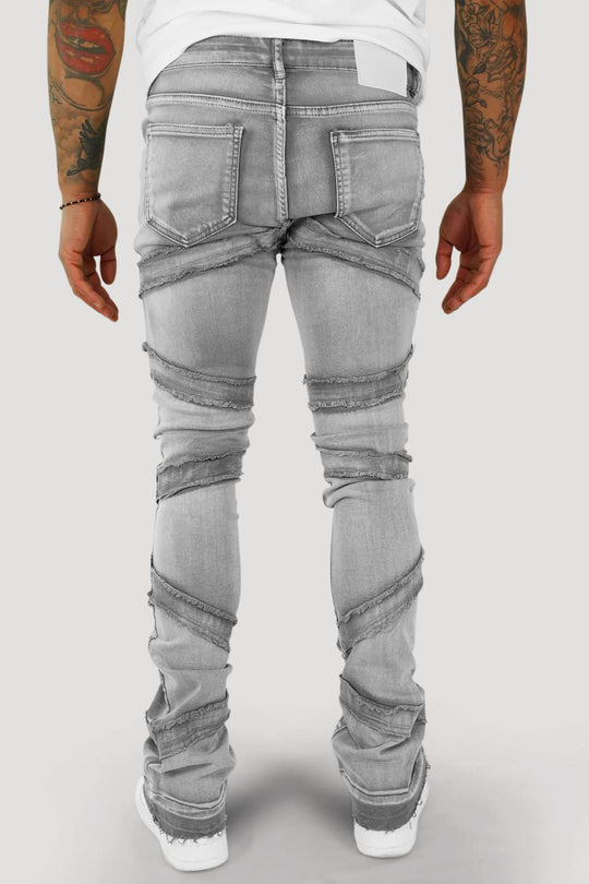 Loading Up Stacked Denim (Grey Wash) - Zamage
