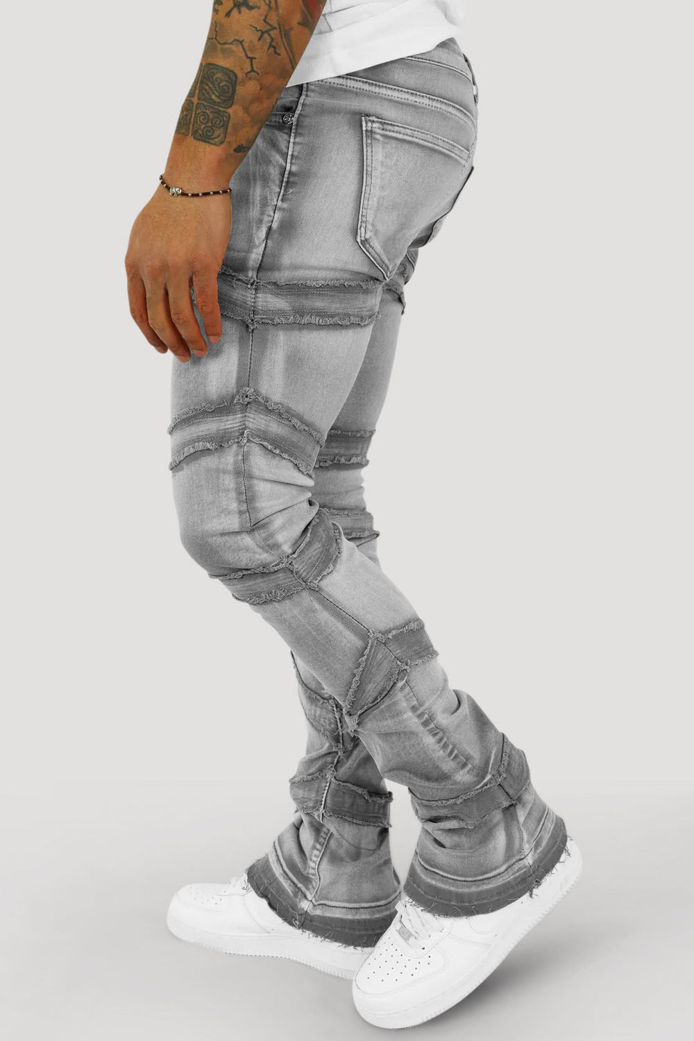 Loading Up Stacked Denim (Grey Wash) - Zamage