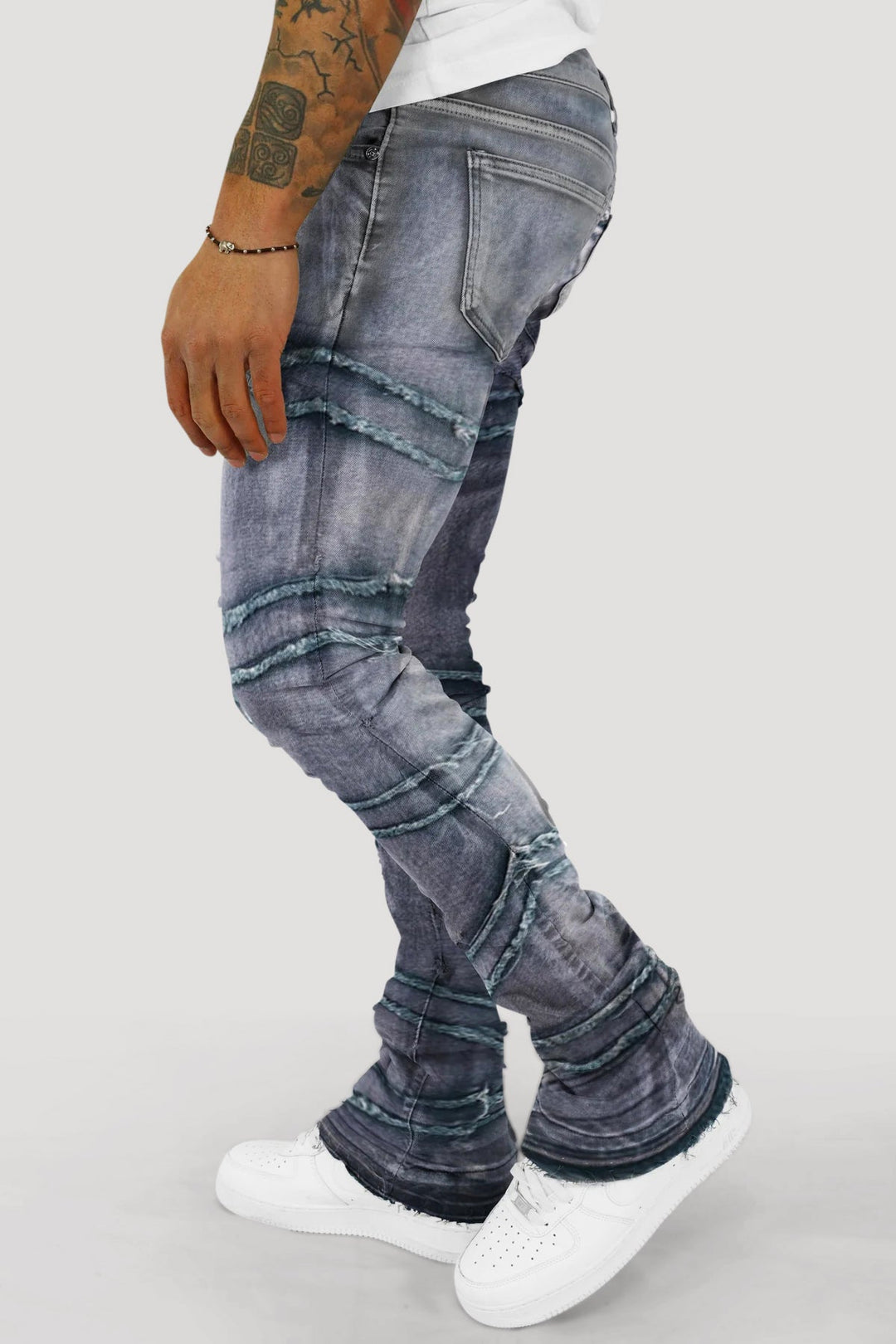 Loading Up Stacked Denim (Lavender) - Zamage