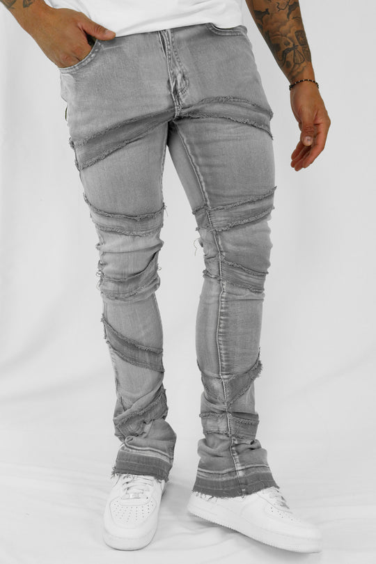 Loading Up Stacked Denim (Grey Wash)