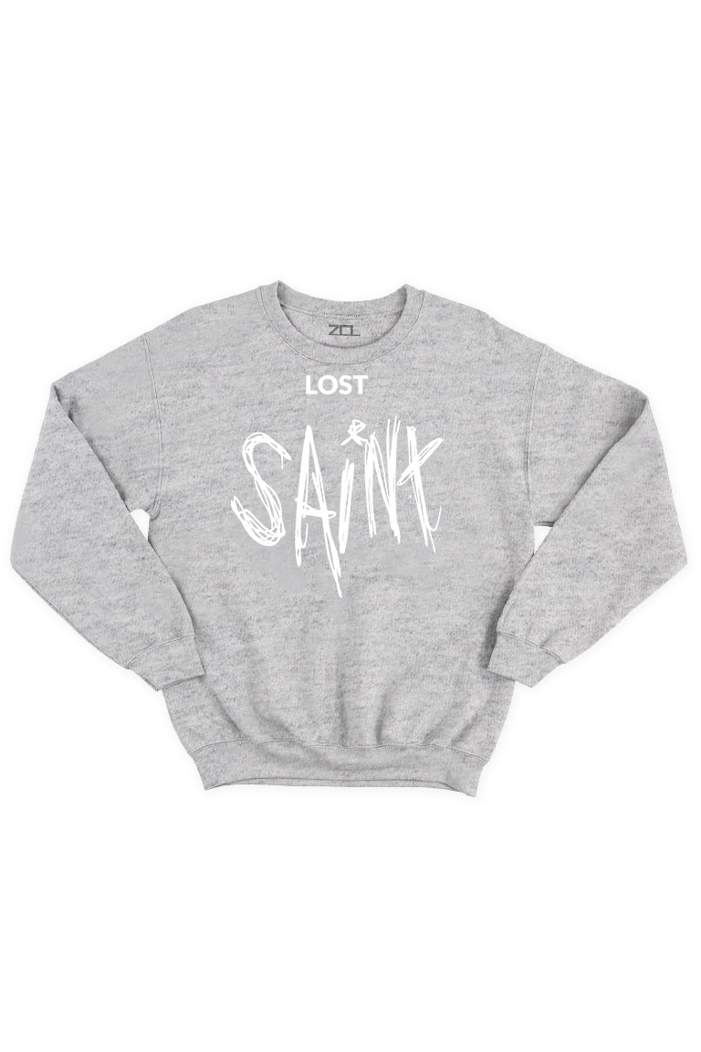 Lost Saint Crewneck Sweatshirt (White Logo) - Zamage