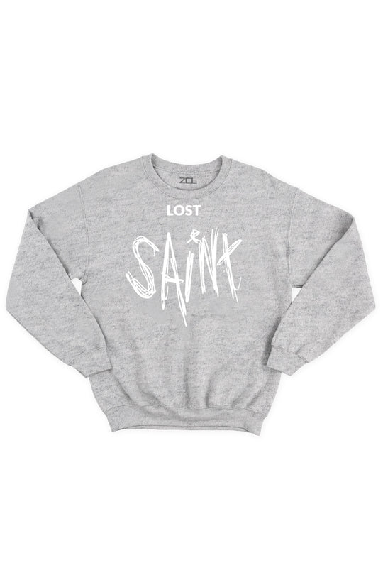 Lost Saint Crewneck Sweatshirt (White Logo) - Zamage