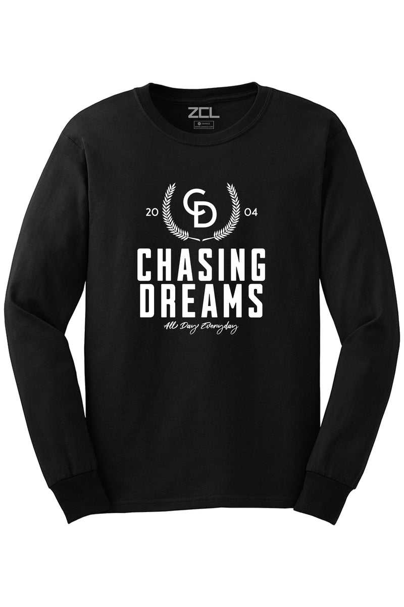 Chasing Dreams Long Sleeve Tee (White Logo) - Zamage