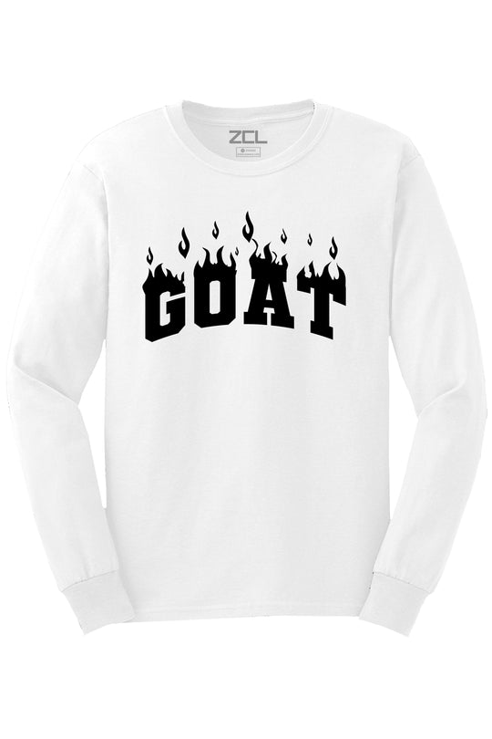 Goat Flame Long Sleeve Tee (Black Logo) - Zamage