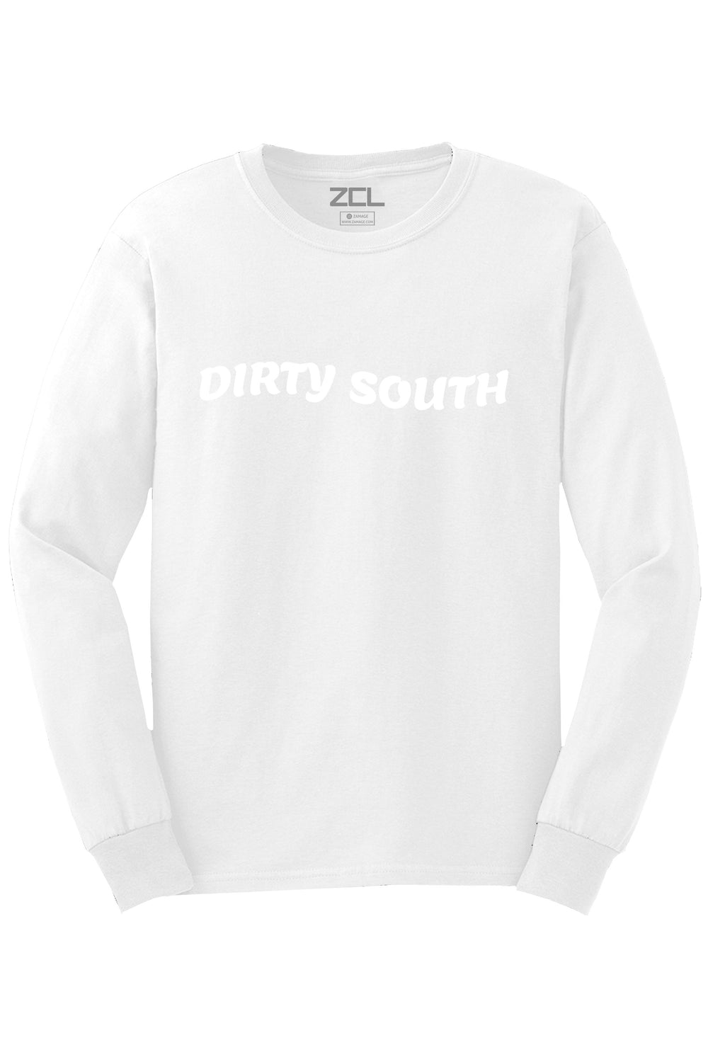 Dirty South Long Sleeve Tee (White Logo) - Zamage