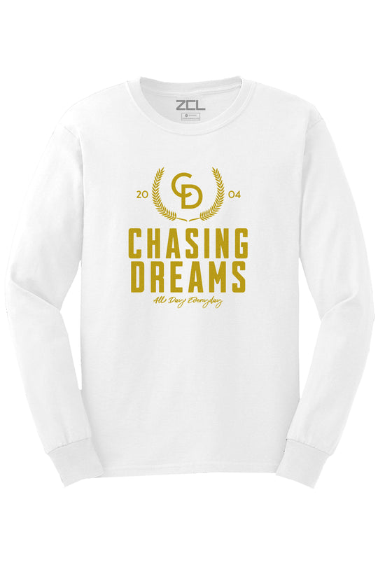 Chasing Dreams Long Sleeve Tee (Gold Logo) - Zamage