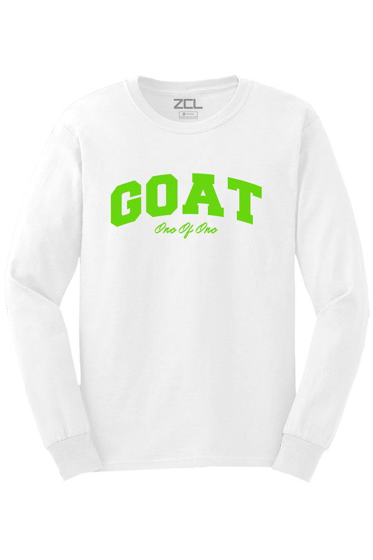 Goat Long Sleeve Tee (Lime Green Logo) - Zamage