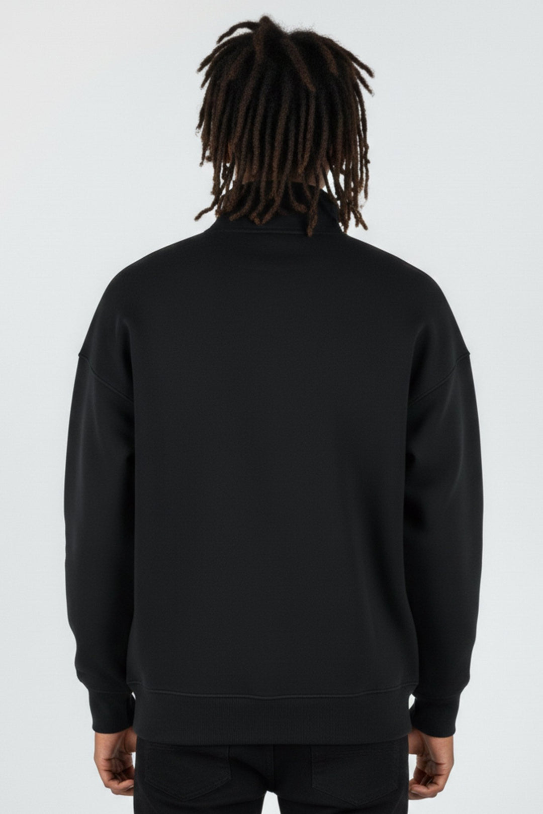 Luxe Quarter Zip Sweatshirt (Black) - Zamage