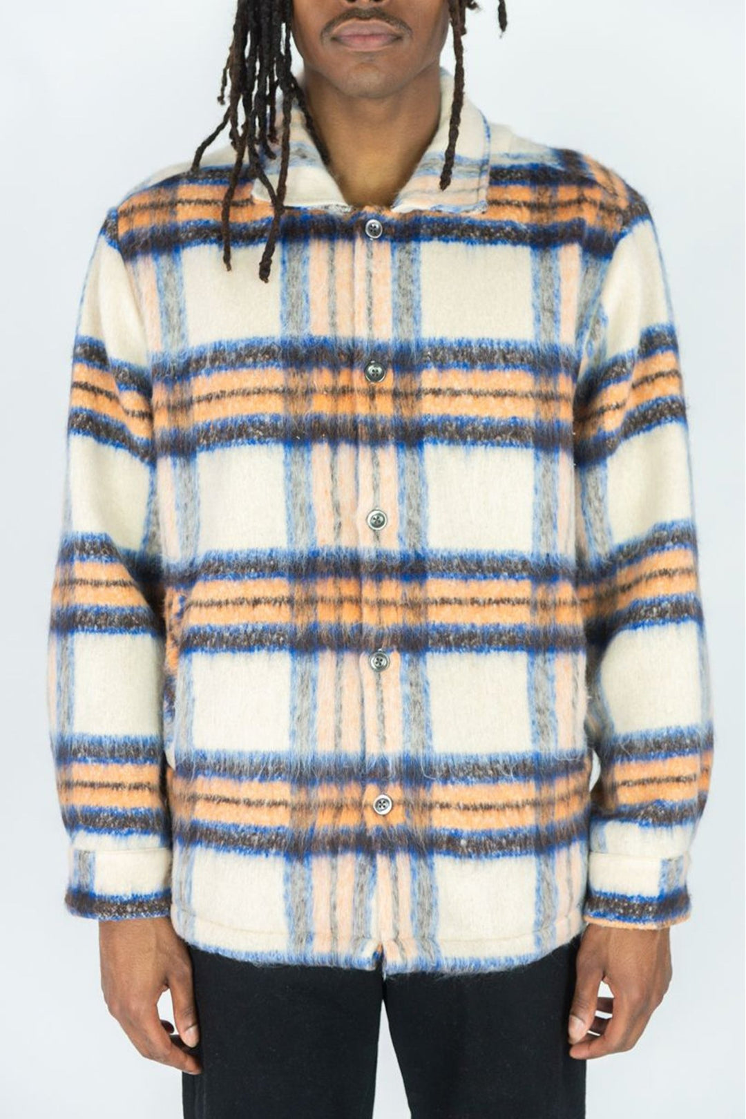 Mohair Flannel Shacket (Orange) - Zamage