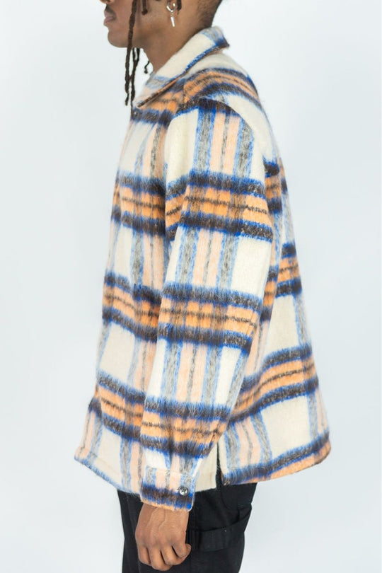 Mohair Flannel Shacket (Orange) - Zamage