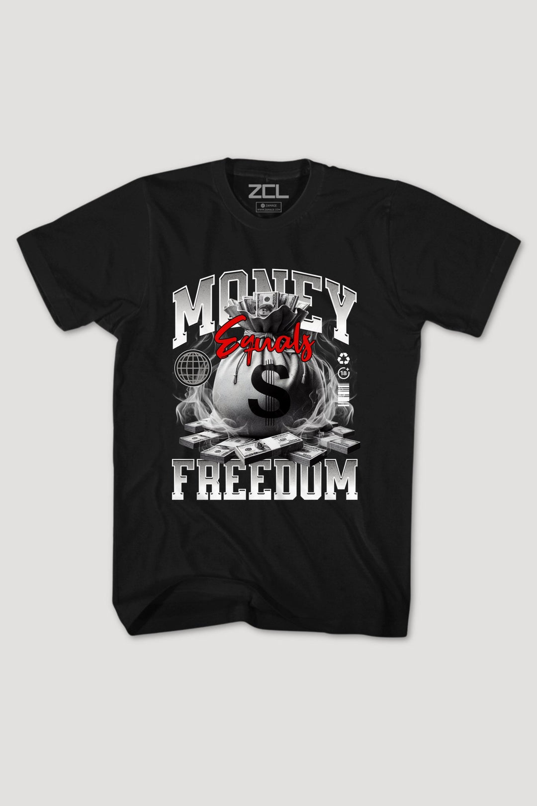 Money Freedom Tee (Multi Color Logo) - Zamage