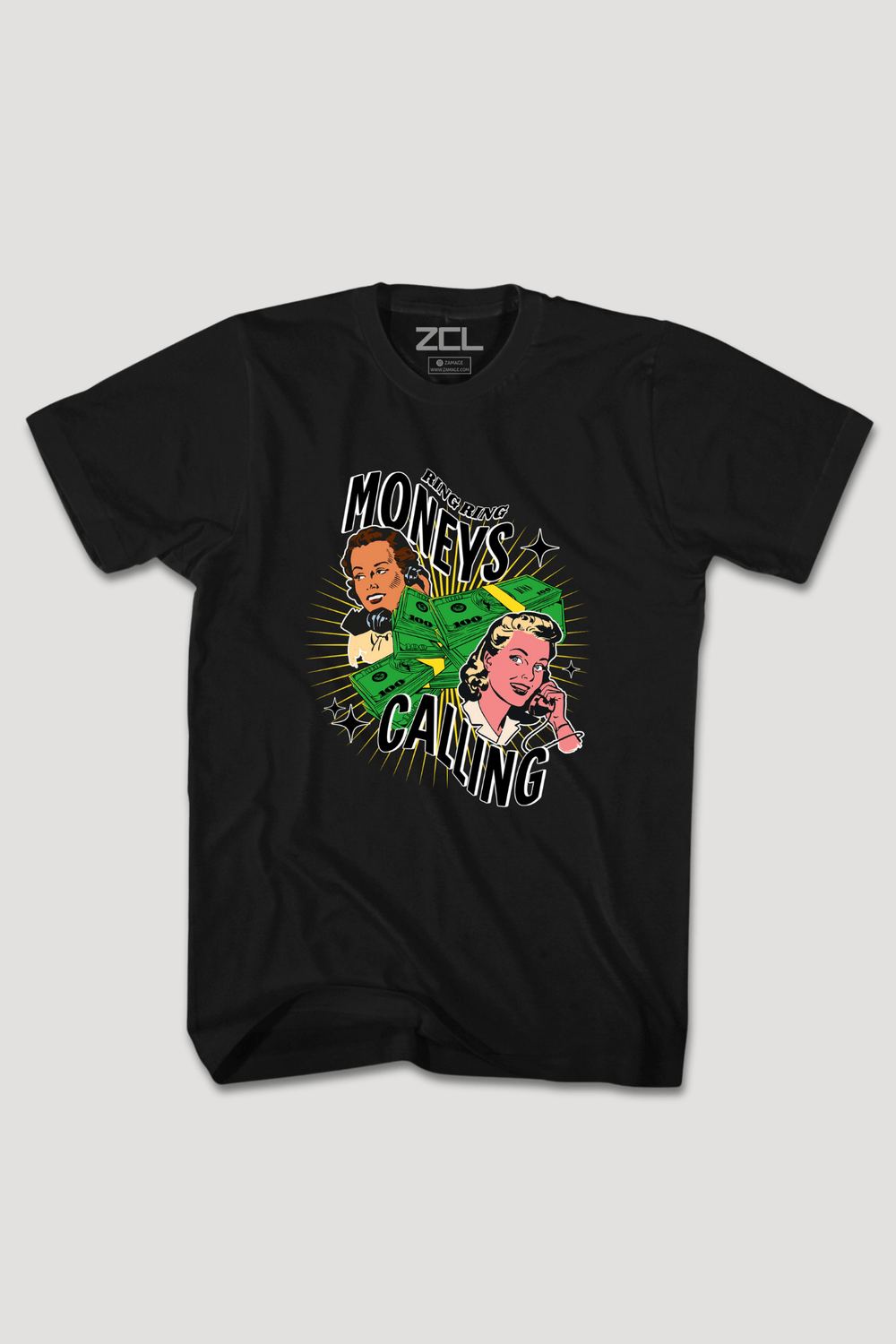 Moneys Calling Tee (Multi Color Logo) - Zamage