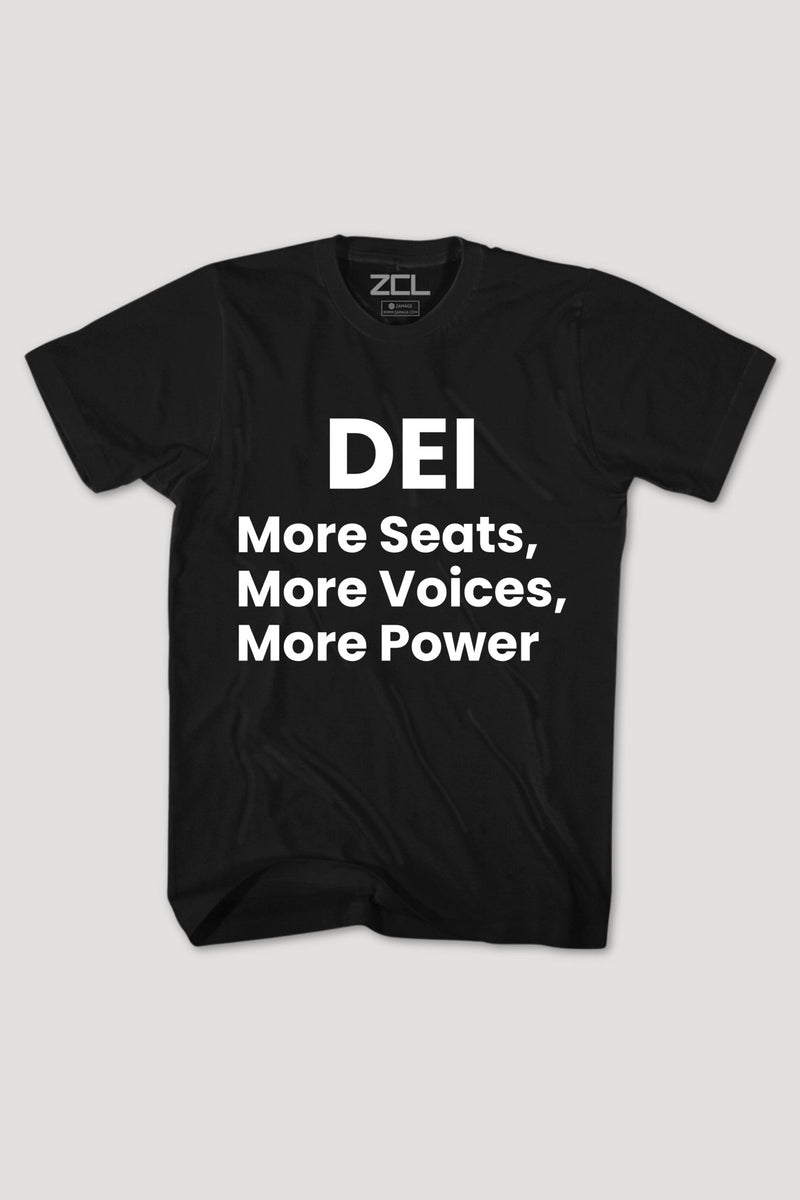 More Seats, More Voices, More Power Tee (White Logo) - Zamage