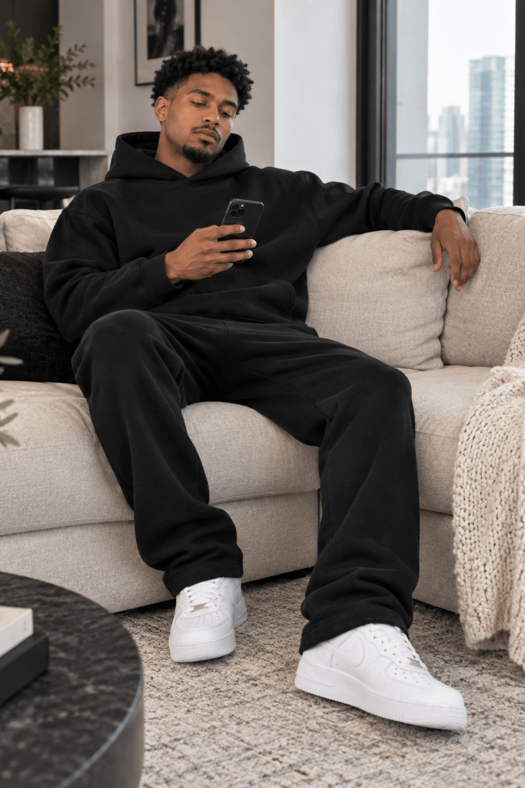 Motion Hoodie (Black) - Zamage