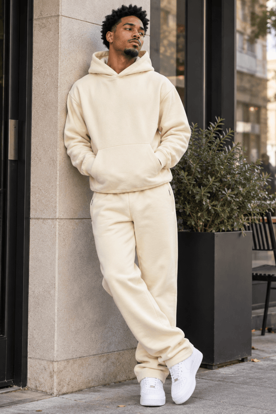 Motion Hoodie (Cream) - Zamage