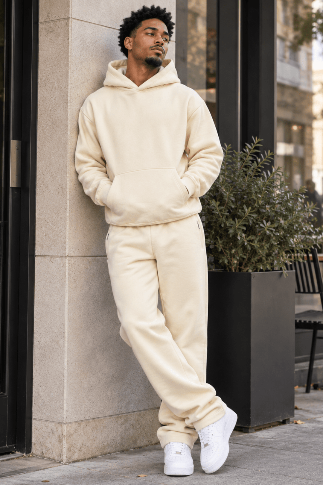 Motion Sweatpants (Cream) - Zamage