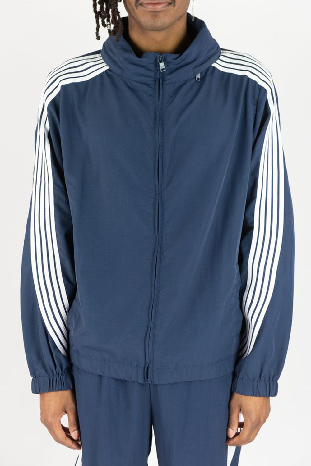 Bent Stripe Nylon Jacket (Navy)