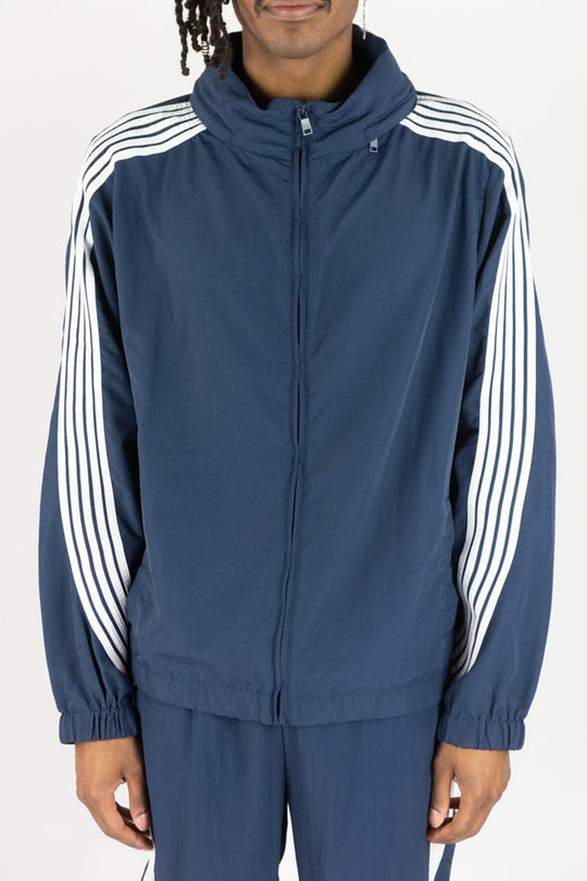 Bent Stripe Nylon Jacket (Navy)