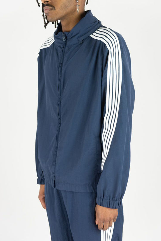Bent Stripe Nylon Jacket (Navy)