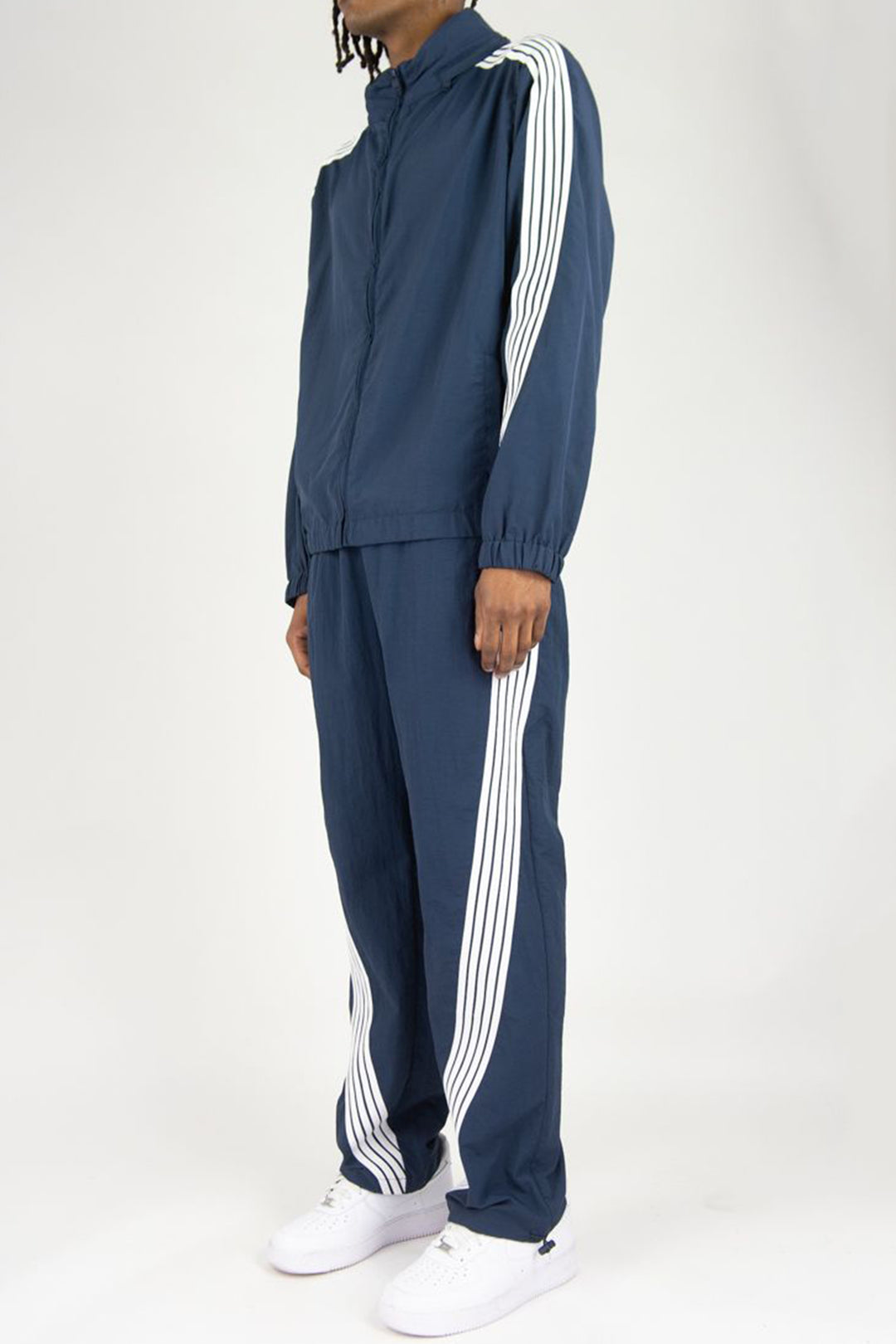 Bent Stripe Nylon Jacket (Navy)
