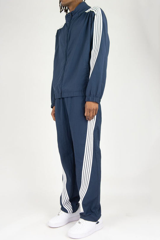 Bent Stripe Nylon Jacket (Navy)