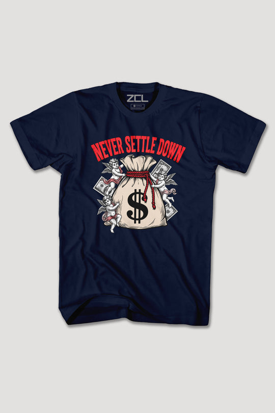 NEVER SETTLE DOWN TEE