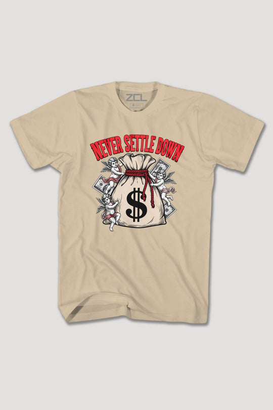 NEVER SETTLE DOWN TEE - Zamage