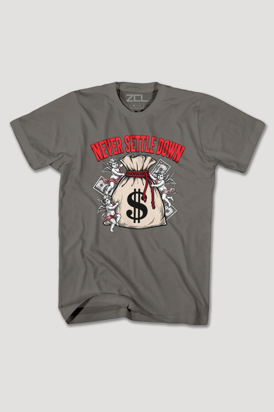 NEVER SETTLE DOWN TEE - Zamage