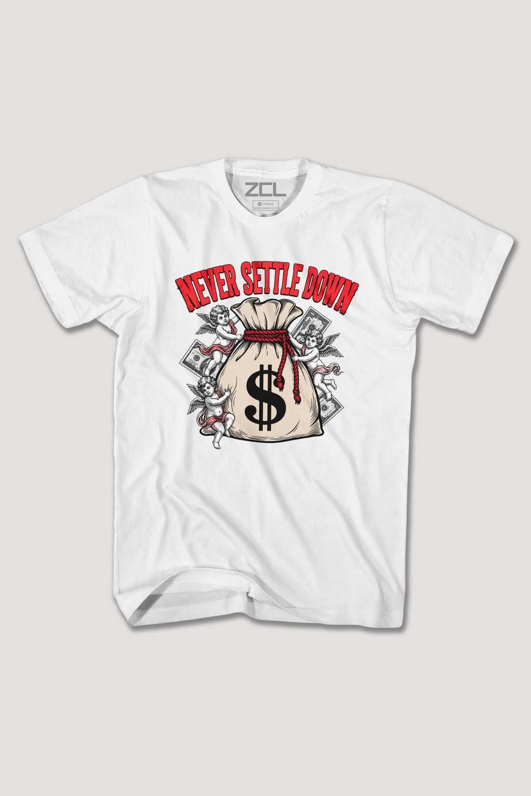 NEVER SETTLE DOWN TEE - Zamage