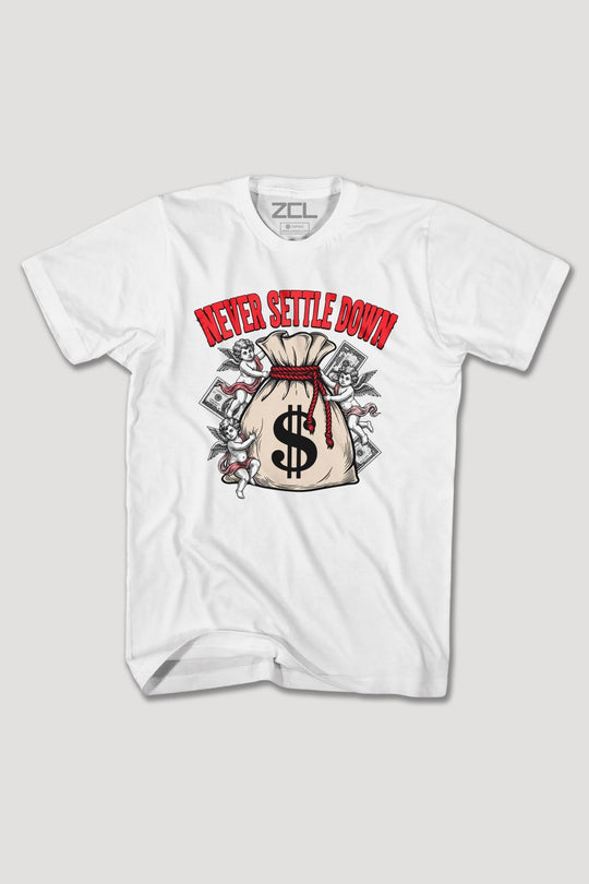 NEVER SETTLE DOWN TEE - Zamage