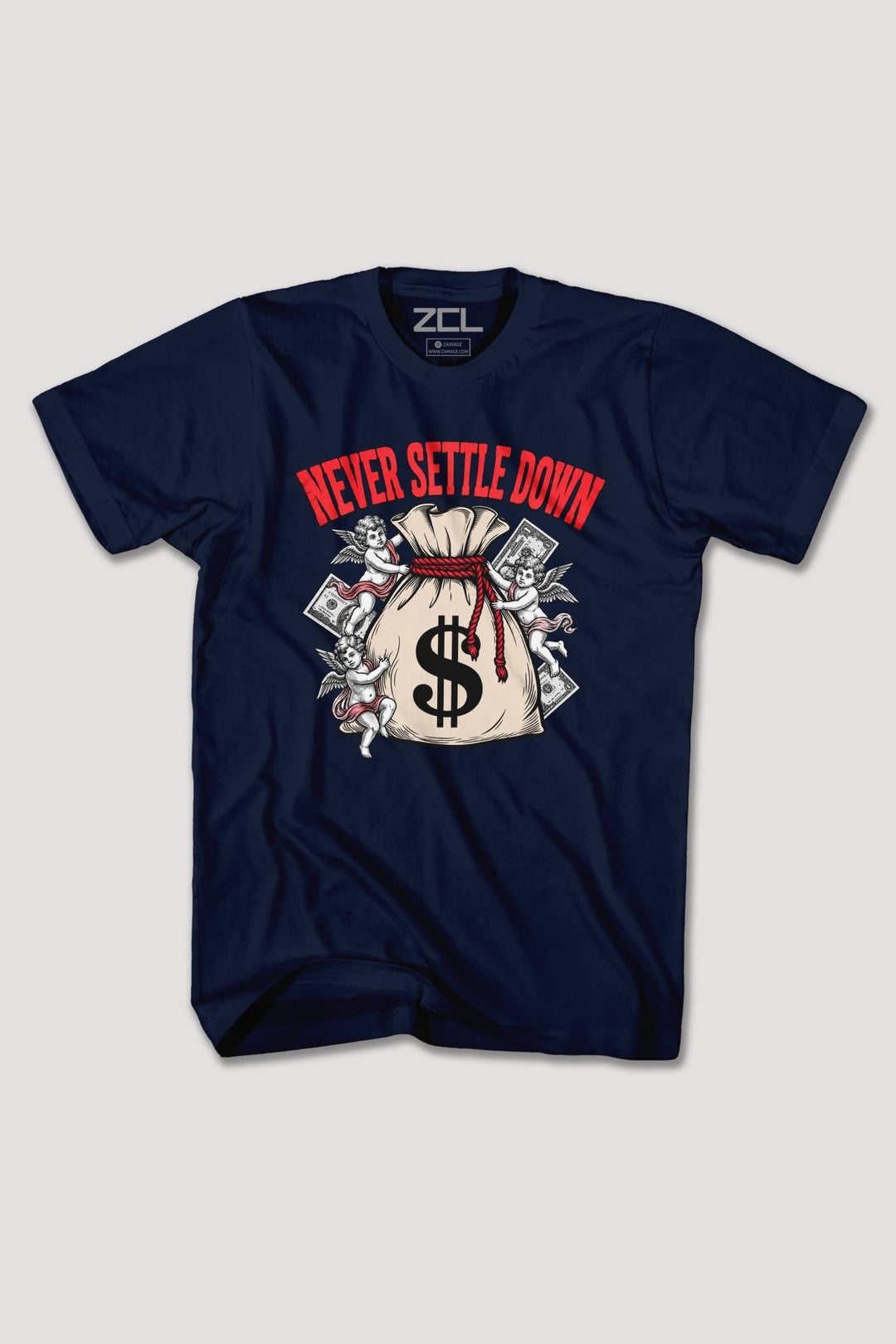 NEVER SETTLE DOWN TEE - Zamage