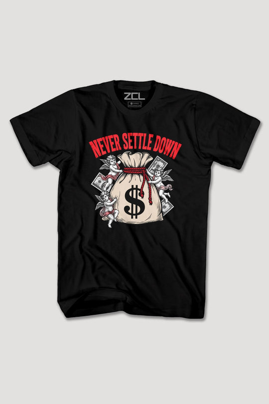 NEVER SETTLE DOWN TEE - Zamage
