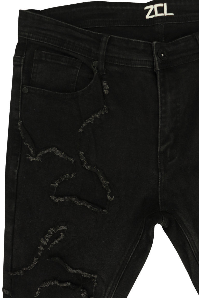No Trace Stacked Denim (Black) - Zamage