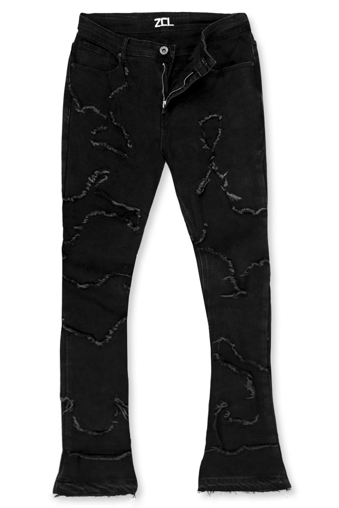 No Trace Stacked Denim (Black) - Zamage