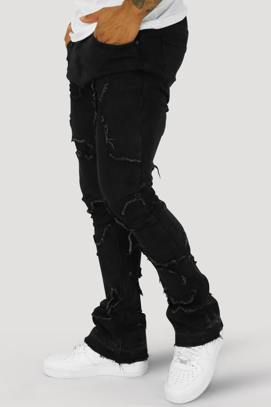 No Trace Stacked Denim (Black) - Zamage