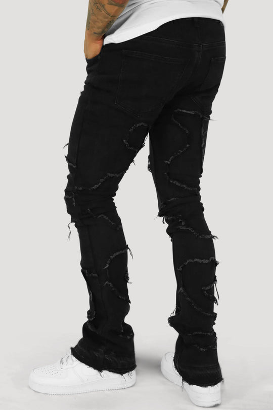 No Trace Stacked Denim (Black) - Zamage
