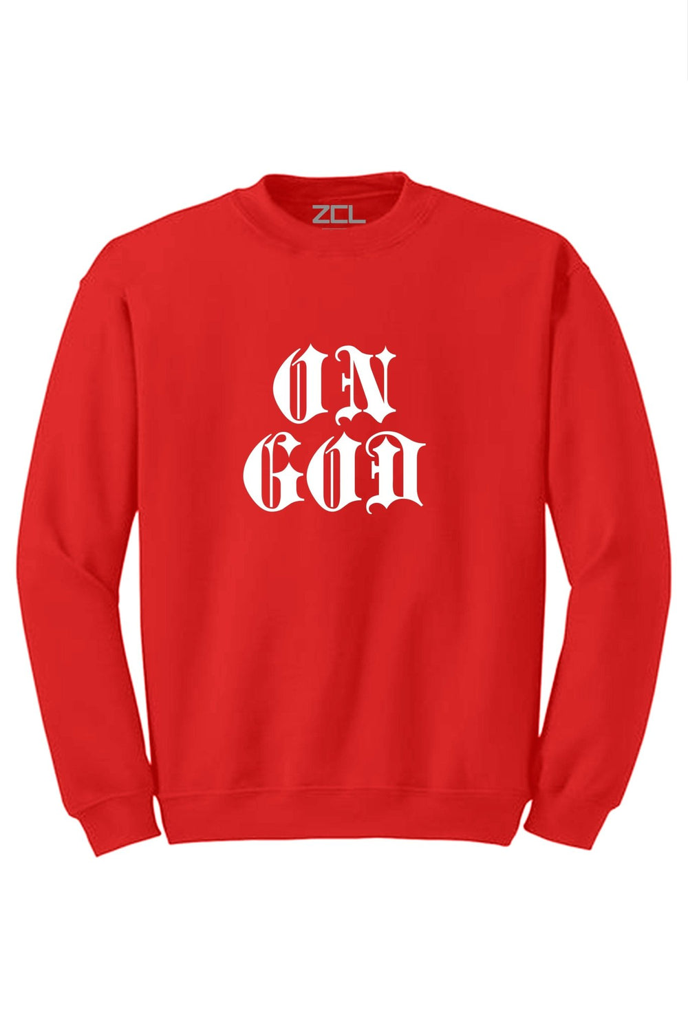 On God Crewneck Sweatshirt (White Logo) - Zamage