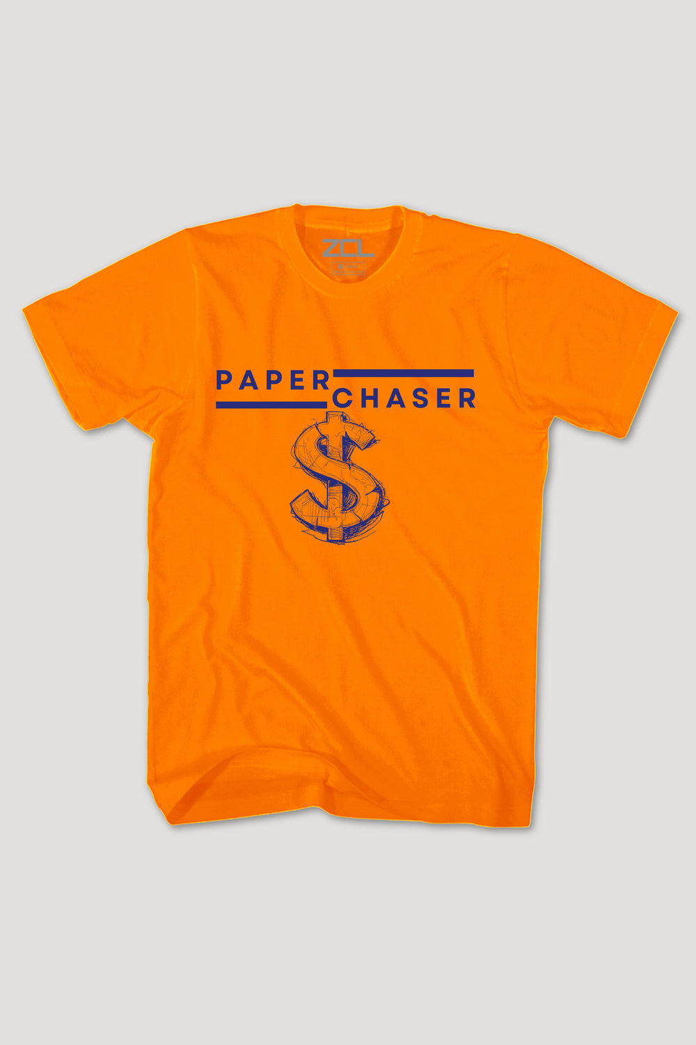 Paper Chaser Tee (Navy Logo)