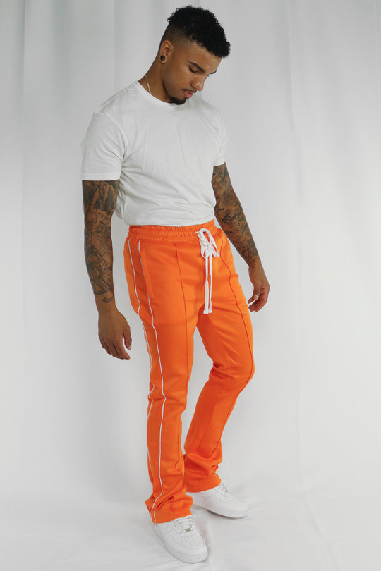 Stacked Track Pant (Orange) - Zamage