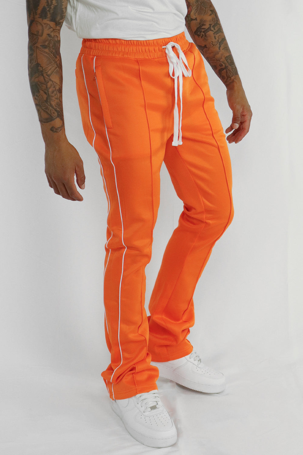 Stacked Track Pant (Orange) - Zamage