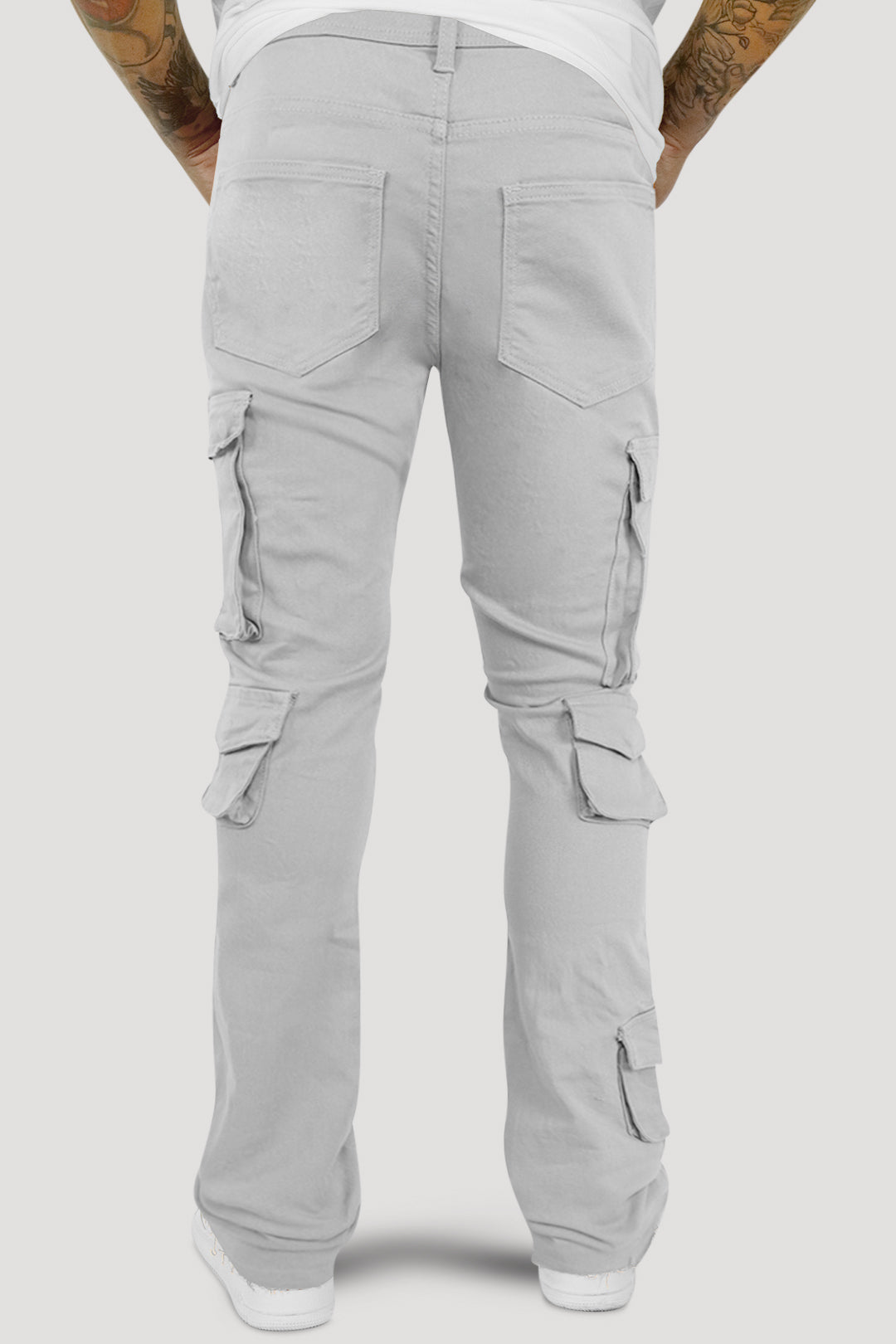 Vortex Cargo Stacked Denim (Grey)