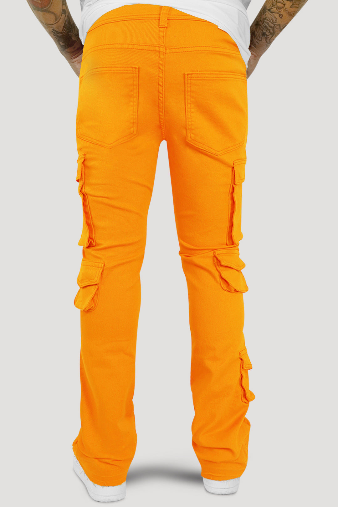 Vortex Cargo Stacked Denim (Orange)