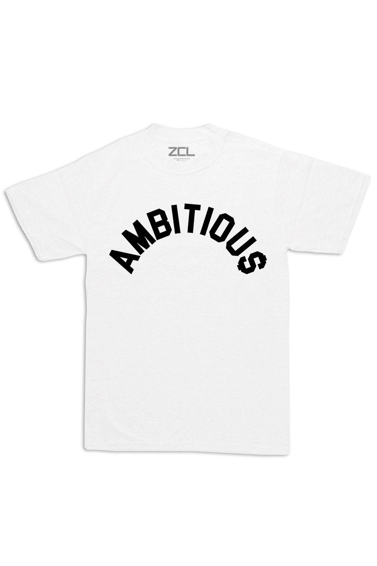 Oversized Ambitious Tee (Black Logo) - Zamage